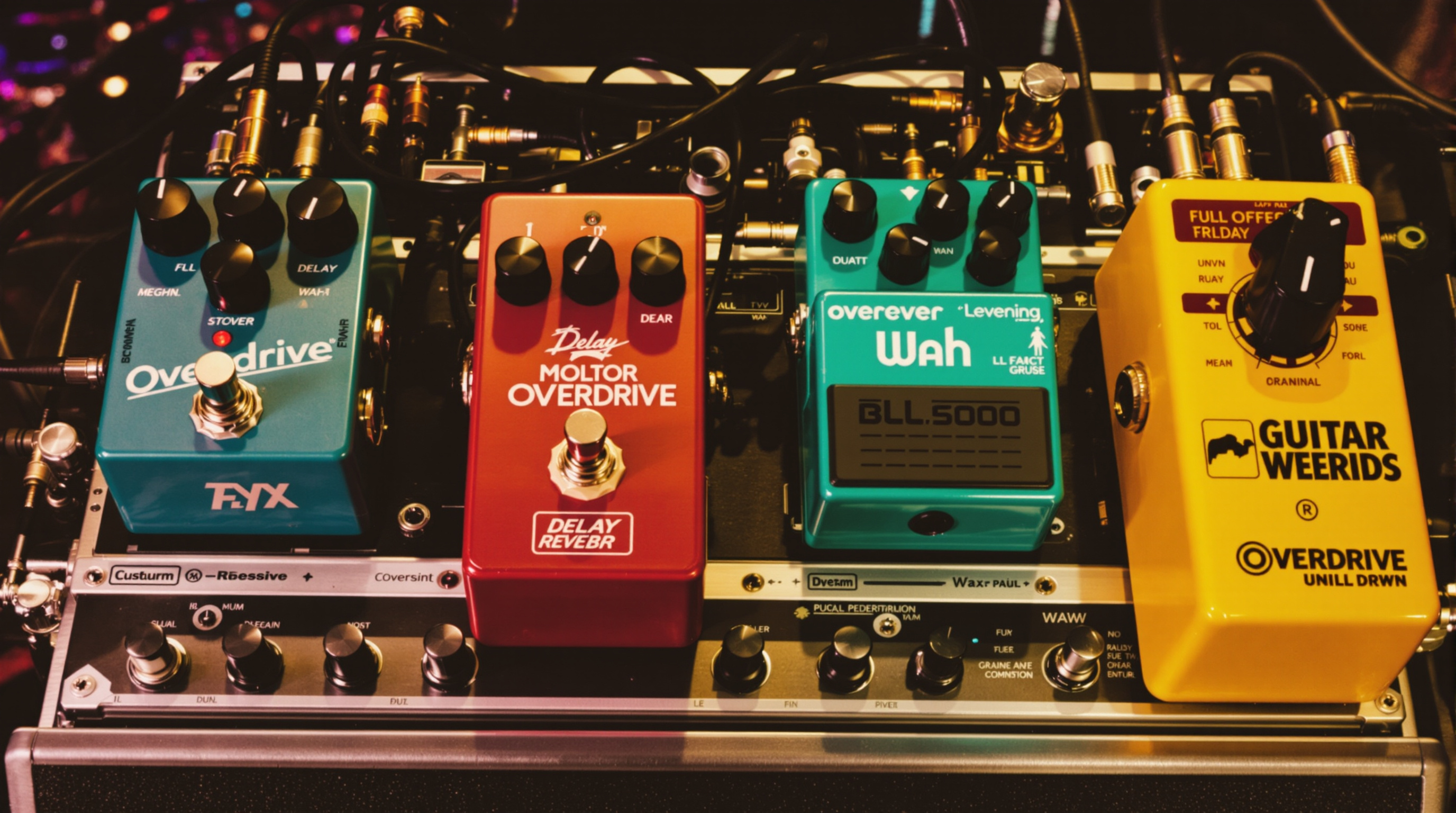 Guitar effects pedalboard